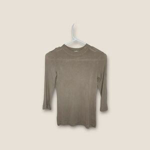 Mod Ref Tan Basics 3/4 Sleeve Top